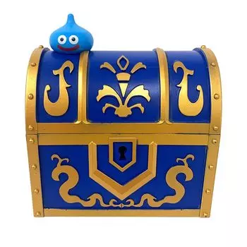 Dragon Quest AM Сундук с сокровищами с 1 маленькой официальной медалью-сокровищем, прибл.. 12см, (Синяя коробка)