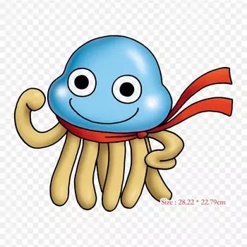 Dragon Quest Heroes Slime Dragon Quest Heroes Slime Sl Утюг на теплопередаче Печать Виниловые нашивки Наклейка для одежды DIY Аппликации Моющиеся нашивки