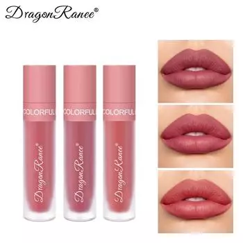 Dragon Ranee 3, поддерживающий блеск для губ, не легко приклеивается к чашкам, туман-поверхность, набор для губ, подарочная коробка, жидкая помада A