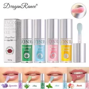 Dragon Ranee Большая насадка-кисть Crystal Jelly Lip Oil Увлажнение, увлажнение, разглаживание линий губ, прозрачный фруктовый блеск для губ 01