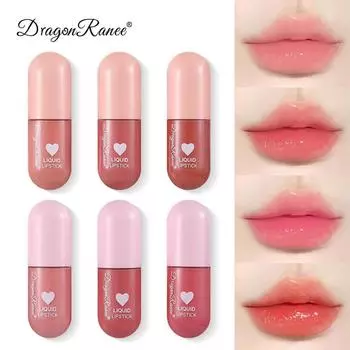 Dragon Ranee Глазурь для губ Медовое зеркало Водяной свет Глазурь для губ Блеск для губ Питание нелегко показать Линии губ Милый студенческий снаряд Блеск для губ 01