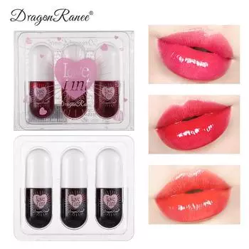 Dragon Ranee Lip Stain Глазурь для губ Краска для макияжа при укусе губ, не обесцвеченная, стойкий блеск для губ Три установки A-3pcs