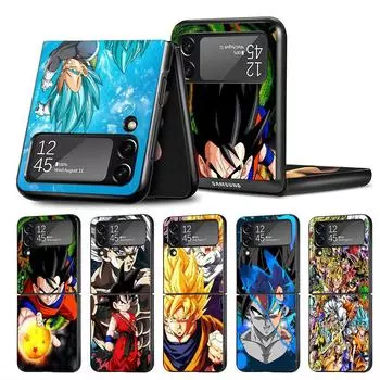 Dragon Super Anime Case for Samsung Galaxy Z Flip 3 5G ZFlip3 ZFlip Z Flip 4 zflip Flip3 Flip4 Shell Black Cover Samsung Z Flip 5G