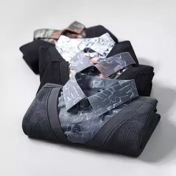 Поддельная рубашка из двух частей с длинными рукавами и принтом «Тотем дракона» для молодых и мужчин среднего возраста, верхняя часть футболки, тонкая трикотажная нижняя часть рубашки, весна L