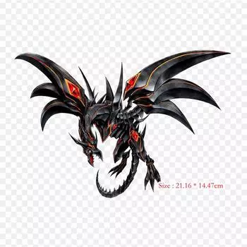 Dragon Yu Gi Oh Duel Links Red Eye Dragon Iron on Heat Transfer Printing Виниловые нашивки, наклейки для одежды, аппликации «сделай сам», моющиеся нашивки