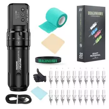 Dragonhawk Регулируемая 7-тактная длина Сменный Fold Pro Power от Mcore-c2 Тату-машина Набор картриджей для татуировок