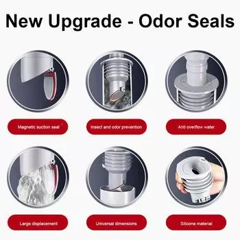 Drain Trap Silicone Sewer Pipe Sealing Ring Water Plug for Kitchen Bathroom Floor Drain Sewer Seal Stopper Shower Sink Stopper