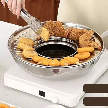 Draining Oil Tray Kitchen Fried Food Server Drip Drainer Rack Splatter Screen