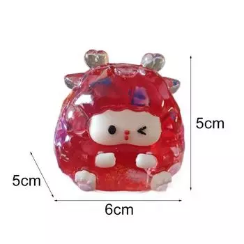 Дракон Дуду Сухой Цветок Акрил С Маслом Фигурка Настольный Милый Мультяшный Декоративный Орнамент зелёный