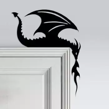 Дракон дверная рамка верхняя металлическая настенная художественная табличка на дверную рамку