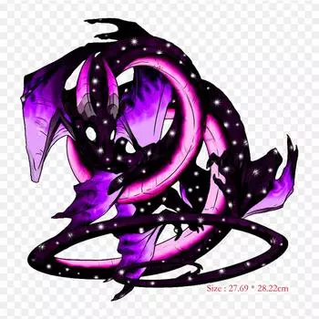 Дракон Енот, термопереносная печать, виниловые нашивки, наклейки для одежды, аппликации «сделай сам», моющиеся нашивки