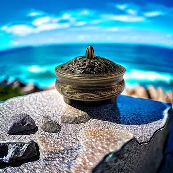 Дракон Феникс Карманный Выдолбленный Благовония Палочка Курильница Латунный Держатель Благовоний Будда