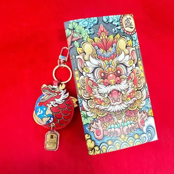 Дракон, китайский лунный год, брелок, весенний фестиваль, креативный стильный кулон