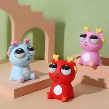 Дракон с выпученными глазами, дракон, декомпрессионные игрушки, сжимание, взгляд, вентиляция, странный, креативный, смешной, декомпрессионный, щипок, щипок, музыка