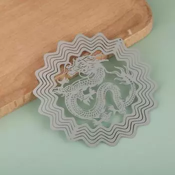 Дракон сублимационный ветряной вертушка металлическое вращающееся подвесное украшение фен-шуй ловец ветра отпугиватель птиц декор для питомника