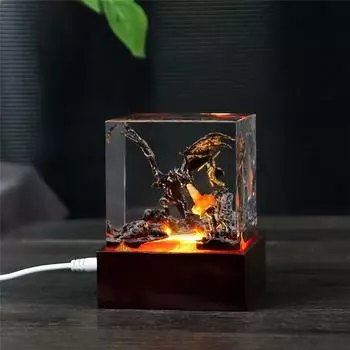 Драконий воин, убивающий аниме, креативный смоляной ночник чёрный