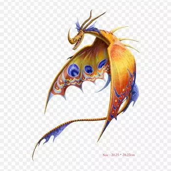 Драконы из книги «Как приручить дракона» Dragon Snotlout Утюг на теплопередаче Печать Виниловые нашивки Наклейка для одежды Аппликации «сделай сам» Моющиеся нашивки