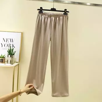 Dralon Heating Loose-Fitting Loungewear Thickened High Waist Casual Pants Khaki XL (40.00 kg-65.00 kg recommended