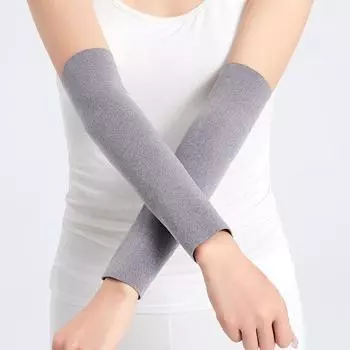 Dralon Protection Arm Sleeve Long Sun Protection Gloves Summer Thin Arm Protector Warm-Keeping and Cold-Proof Sports Protection Arm Oversleeves Grey 30cm XL