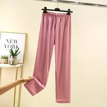 Dralon Women s Casual Pants Autumn and Winter Thick Warm Loungewear Pajama Shorts Velvet Padded plus Size Loose Pants Baggy Straight Trousers Leather pink XL (60.00 kg-70.00 kg recommended