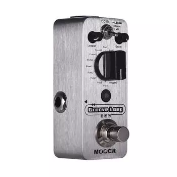 Драм-машина MOOER Groove Loop и педаль Looper, 3 режима, макс.. Время записи 20 минут Tap Tempo True