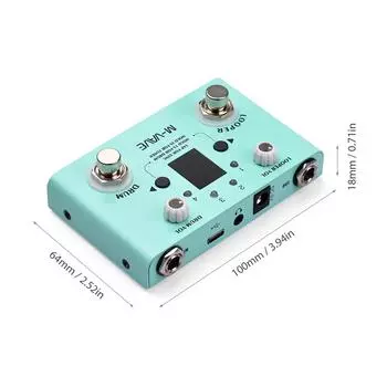 Драм-машины и педаль Looper M-vave Lost Tempo, 30 встроенных барабанов, время записи 11 минут, высокоточный тюнер, гитарная педаль эффектов