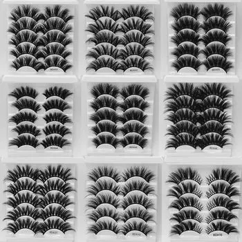 Драматические инструменты для макияжа глаз ручной работы, пушистые 8D норковые волосы, накладные ресницы, толстые длинные