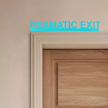 Драматическое украшение на дверь выхода, украшение для дома, офиса, гостиной, спальни, акриловая буква, украшение на входную дверь, настенный декоративный знак темно-синий