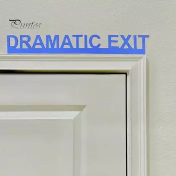 Драматическое украшение на дверь выхода, украшение для дома, офиса, гостиной, спальни, акриловая буква, украшение на входную дверь, настенный декоративный знак розовый