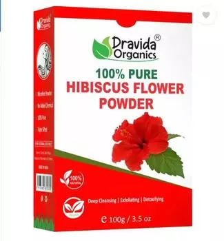 Dravida Organics 100% чистый порошок гибискуса (100 г)