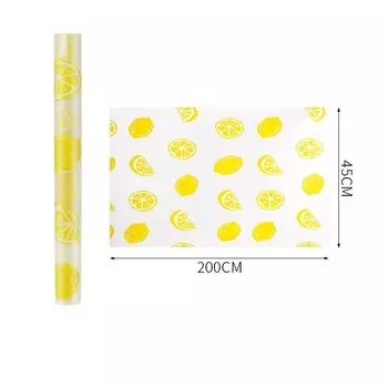 Drawer Pads Moisture-proof PadsDust-proof PadsKitchen Cabinet Pads Waterproof and Oil-proof Stickers Lemon 45*200