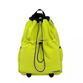 Drawstring Backpack Lightweight Travel Backpack флуоресцентный зеленый