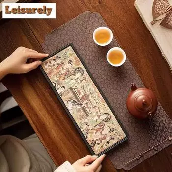Dream Back Dunhuang Прямоугольный Маленький Чайный Поднос Сушилка Замачивание Стол Водопоглощающая Чайная Доска Чайник Кунг-Фу Чайный Набор Аксессуары