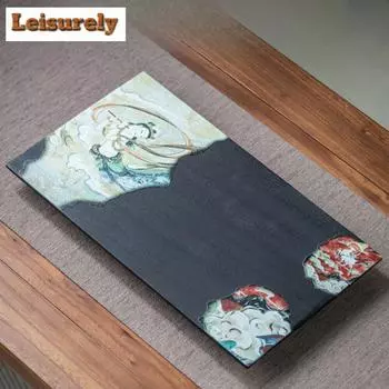 Dream Back Dunhuang прямоугольный столик для сухого заваривания чая, поднос для чая из цельного дерева, опорная пластина для горшка, домашний небольшой чайный сервиз для кунг-фу