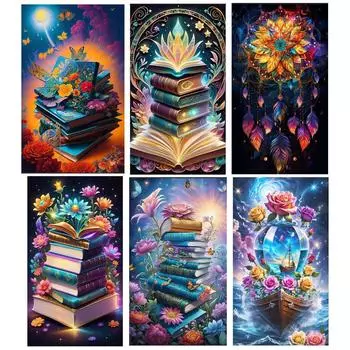 Dream Book 5DDIY Алмазная картина Пейзаж Алмазная вышивка крестом Алмазное искусство Кристалл Домашнее украшение Full Round 20x40CM