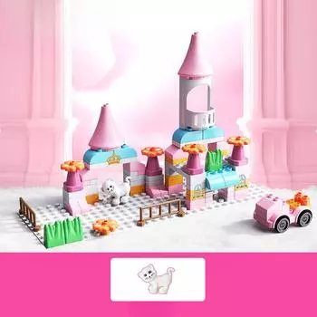 Dream Building Block Castle Крупногабаритные строительные блоки Детские развивающие игрушки Сцена Креативные строительные блоки Игрушки для мальчиков и девочек 35*28*18