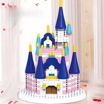 Dream Castle Block Girl Princess Высокосложные головоломки для детей, совместимые с подарком 11.5*4.5*16cm