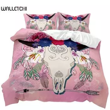 Dream Catcher Duvet Cover Set Ethnic Tribal Feathers Pattern Twin Bedding Set Bedding Set Queen King Size Polyester Qulit Cover EU single(135x200cm)