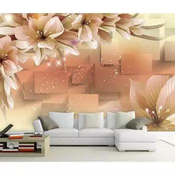 Dream Flower Mural Фотообои Современная спальня гостиная 3D обои Домашний декор Наклейки на стену 200 cm(W) x 140 cm(H)