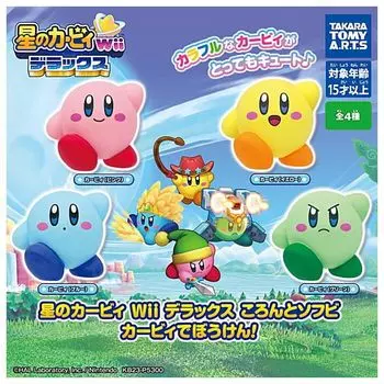 Dream Land Wii Deluxe Koronto Soft Vinyl Kirby of 4 types Gacha Gacha Capsule Toy Kirby s Adventure! [Set (full complete)]