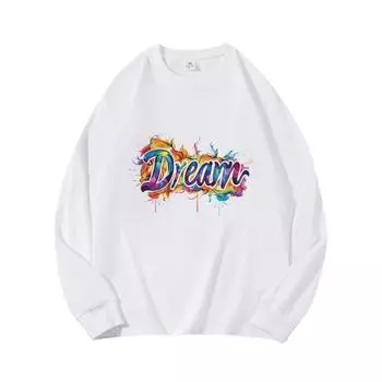 DREAM Осенняя одежда с длинными рукавами из чистого хлопка, новый мужской и женский топ, весенний внутренний слой, базовая рубашка, футболка с круглым вырезом и длинными рукавами M коричневый