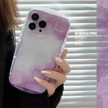 Dream Purple Ins Art Cartoon Gradient задняя крышка для Iphone 13 Promax 11 12 14 Pro Max Plus Мягкий силиконовый противоударный чехол для телефона for iphone 11PRO
