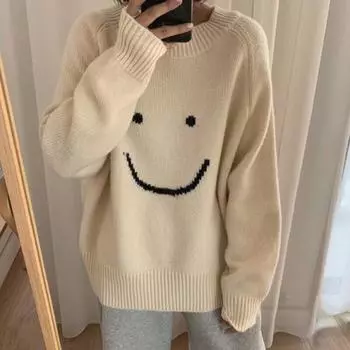 Dream Smp Pull Femme свитер Harajuku белый с длинными рукавами корейская мода эстетичная зимняя одежда женский пуловер Kpop топы One Size чёрный