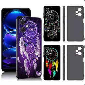 Dreamcatcher Art черный силиконовый чехол для телефона Xiaomi Redmi Note 9 10 11 11S 11T 12 13 Pro 5G Plus 9S 10S 12S Redmi Note 13 5G