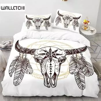 Dreamcatcher Duvet Cover Set 3D Print Feather Sun Moon Polyester Comforter Cover King Queen Twin Full Size for Kids Boys Girls EU Single 135x200cm