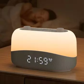 Dreamegg Белый шум 29 Успокаивающий будильник с подсветкой Громкий звук Функция повтора Сигнализация 30 уровней громкости Хороший сон Таблица шумов Плавное время затемнения