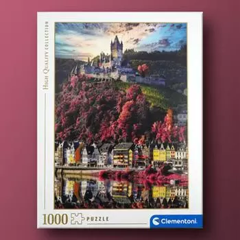Dreamy Cochem Castle 1000-piece Clementoni jigsaw puzzle, popular Korean board game