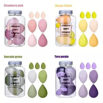 Дрейфующие бутылки для макияжа, влажные и сухие, двойного назначения, без пудры, макияжное яйцо, спонж для макияжа, набор для пудры, макияжное яйцо, 7 шт. зелёный