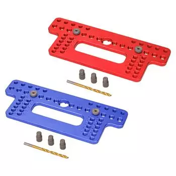 Дрель для выдвижных ящиков, алюминиевый сплав, позиционирующее отверстие, шаблон для открывания двери, дверцы шкафа, полки, откидной крышки, петли для кухонного ящика красный