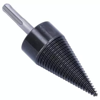 Дрель по расколу древесины Деревообработка Конус для раскола сломанной древесины Бытовой электрический молоток Ручная дрель Ударная дрель Сверло по расколу древесины чёрный